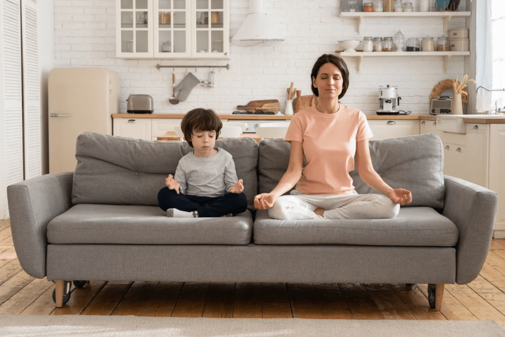mom meditating